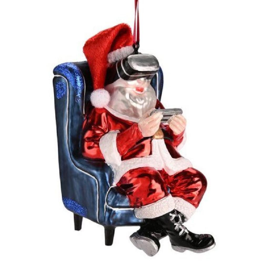 Christbaumschmuck Christbaumschmuck Santa im Gaming Stuhl