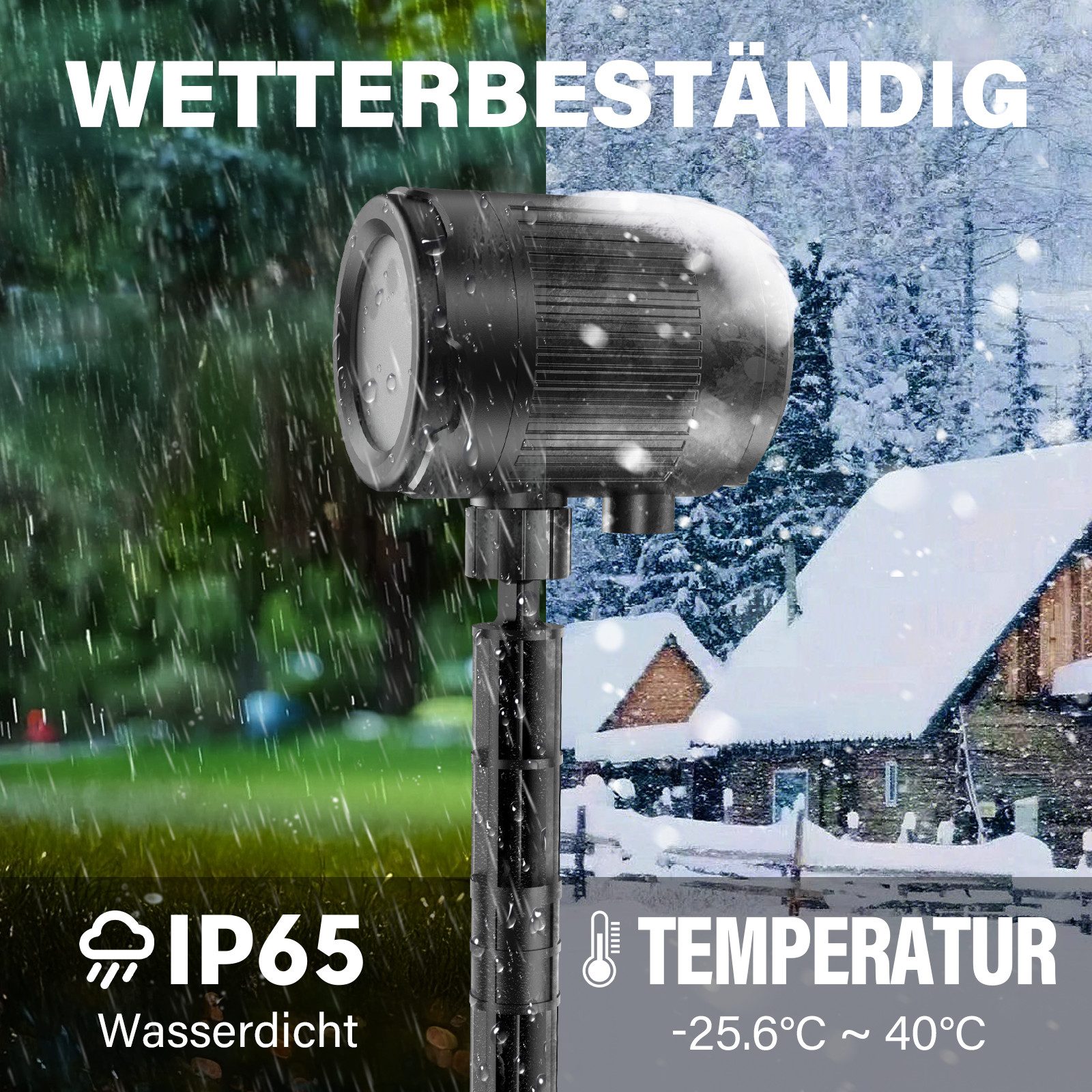 ANYSUN Projektionslampe LED Projektorlampe Weihnachten Wasserdicht für Weihnachten/Halloween, LED fest integriert, LED Deckenlampe
