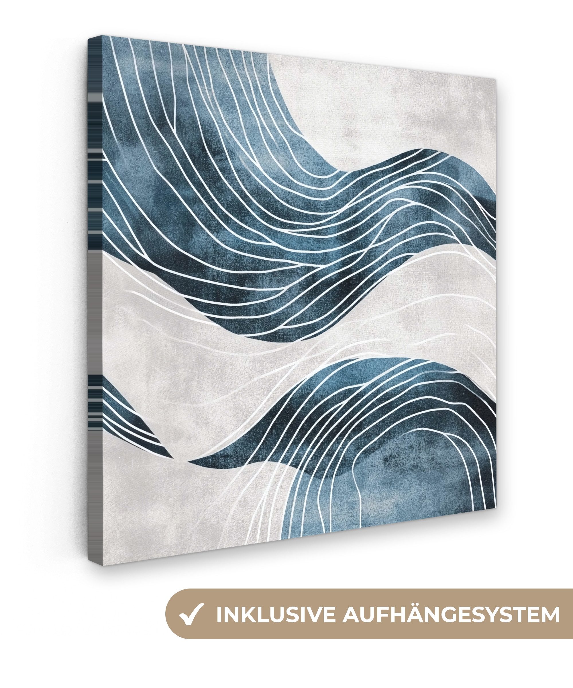 OneMillionCanvasses® Leinwandbild Linien - Wellen - günstig online kaufen