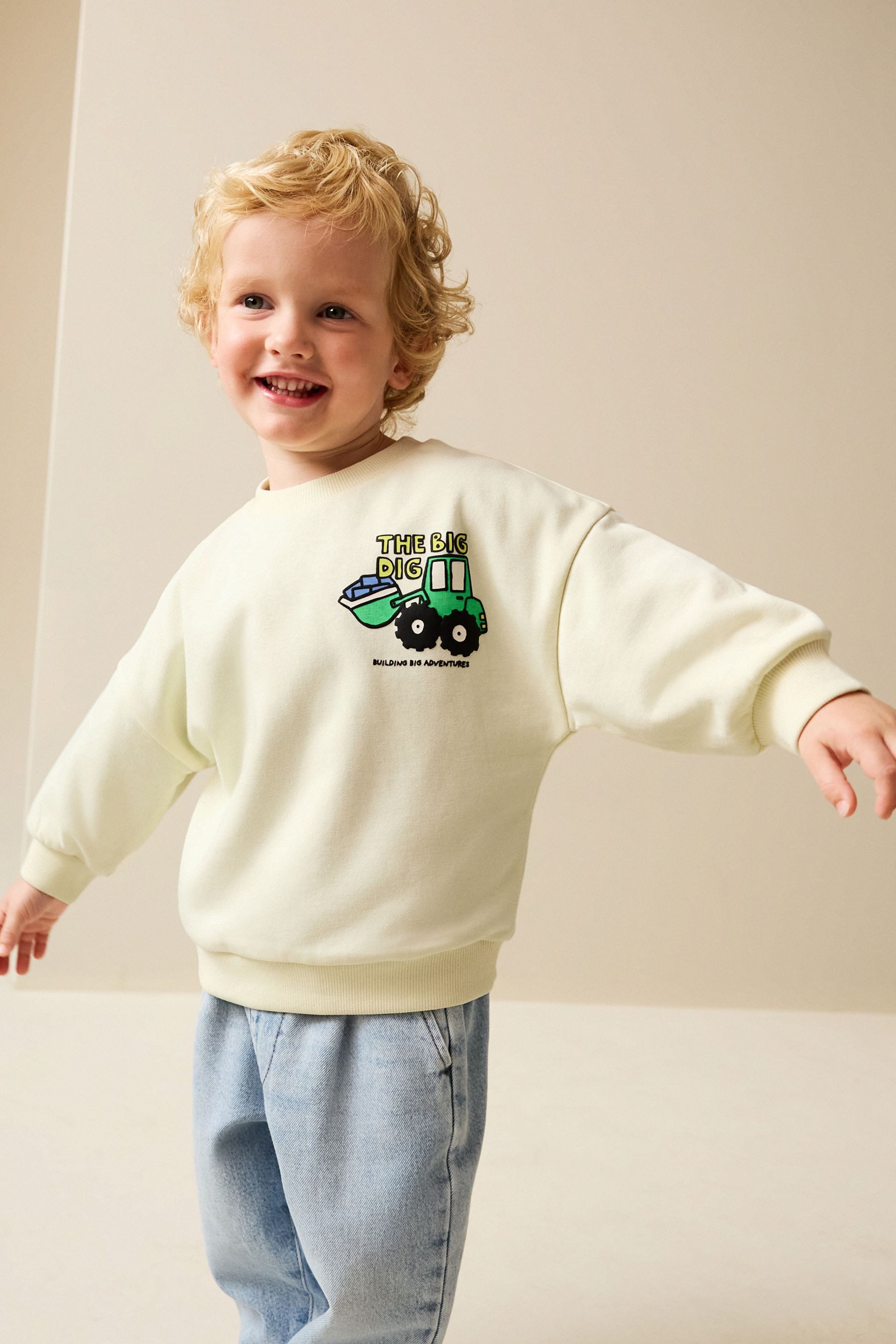 Next Sweater Sweatshirt mit Rundhalsausschnitt und Print (1-tlg)