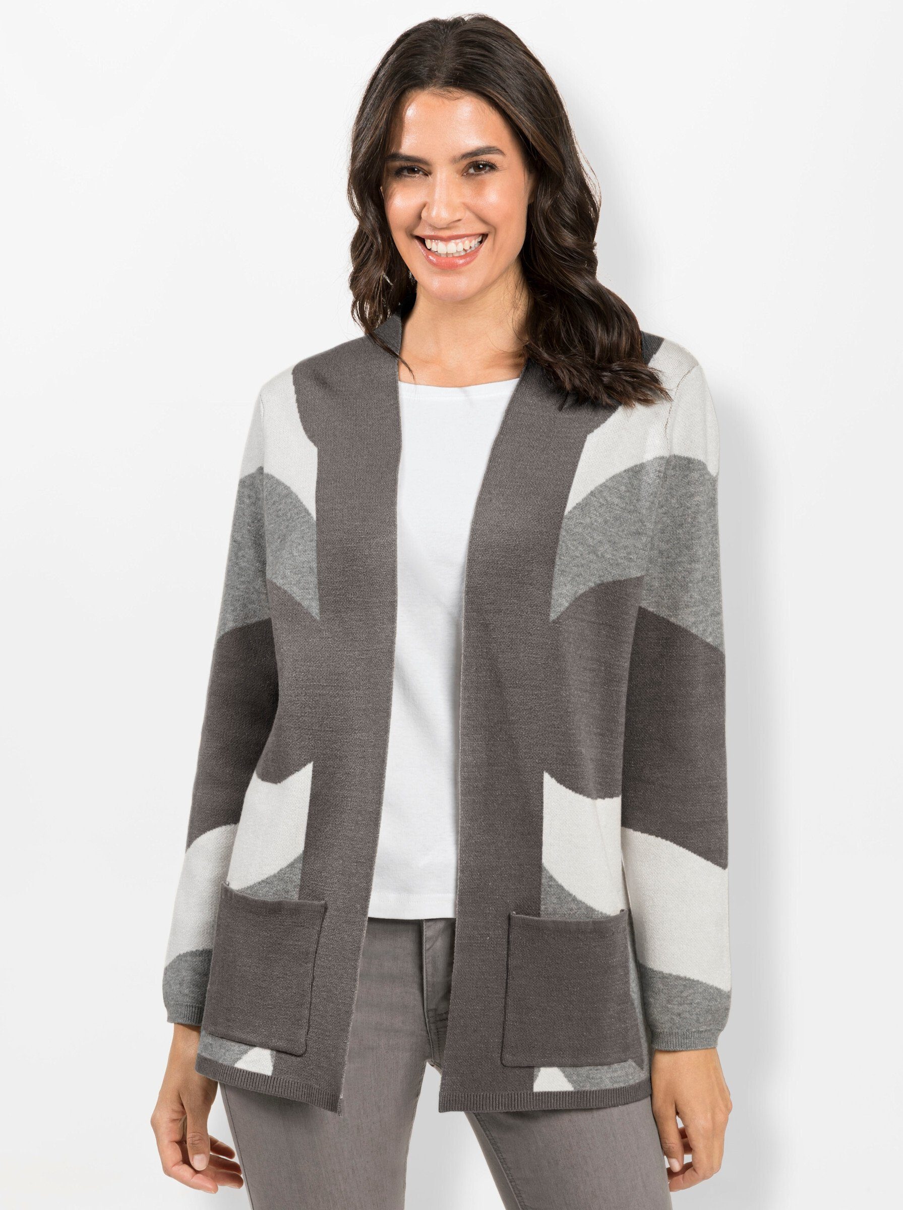 Witt Strickjacke Strickjacke Langarm Jacquard