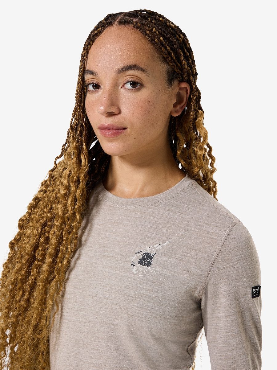 SUPER.NATURAL Funktionsshirt für Damen, Merino W TUNDRA175 BUNNY LS atmungsaktiv