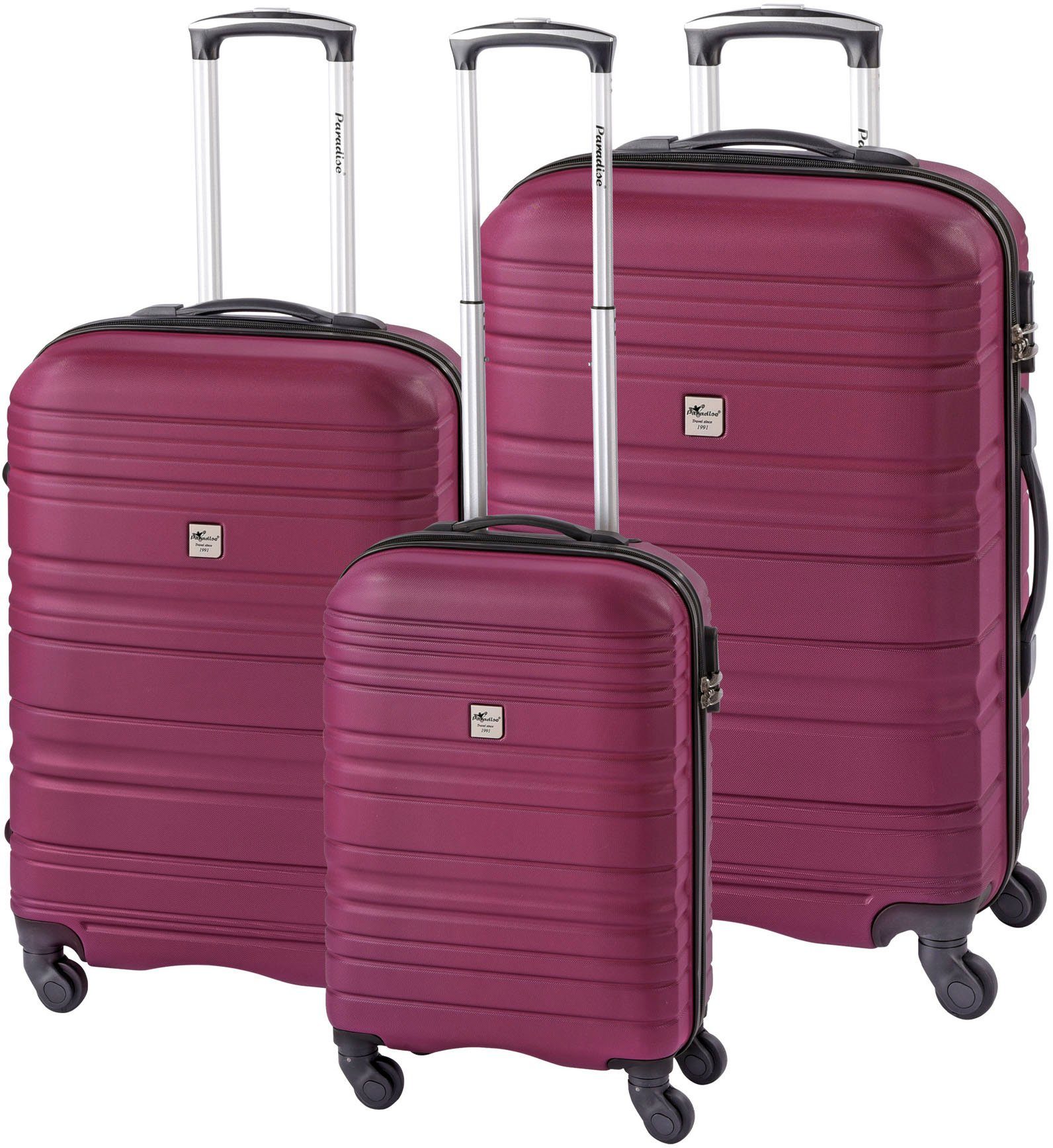 4 CHECK.IN by Santiago, Paradise Rollen, (Set, 3 tlg) Trolleyset