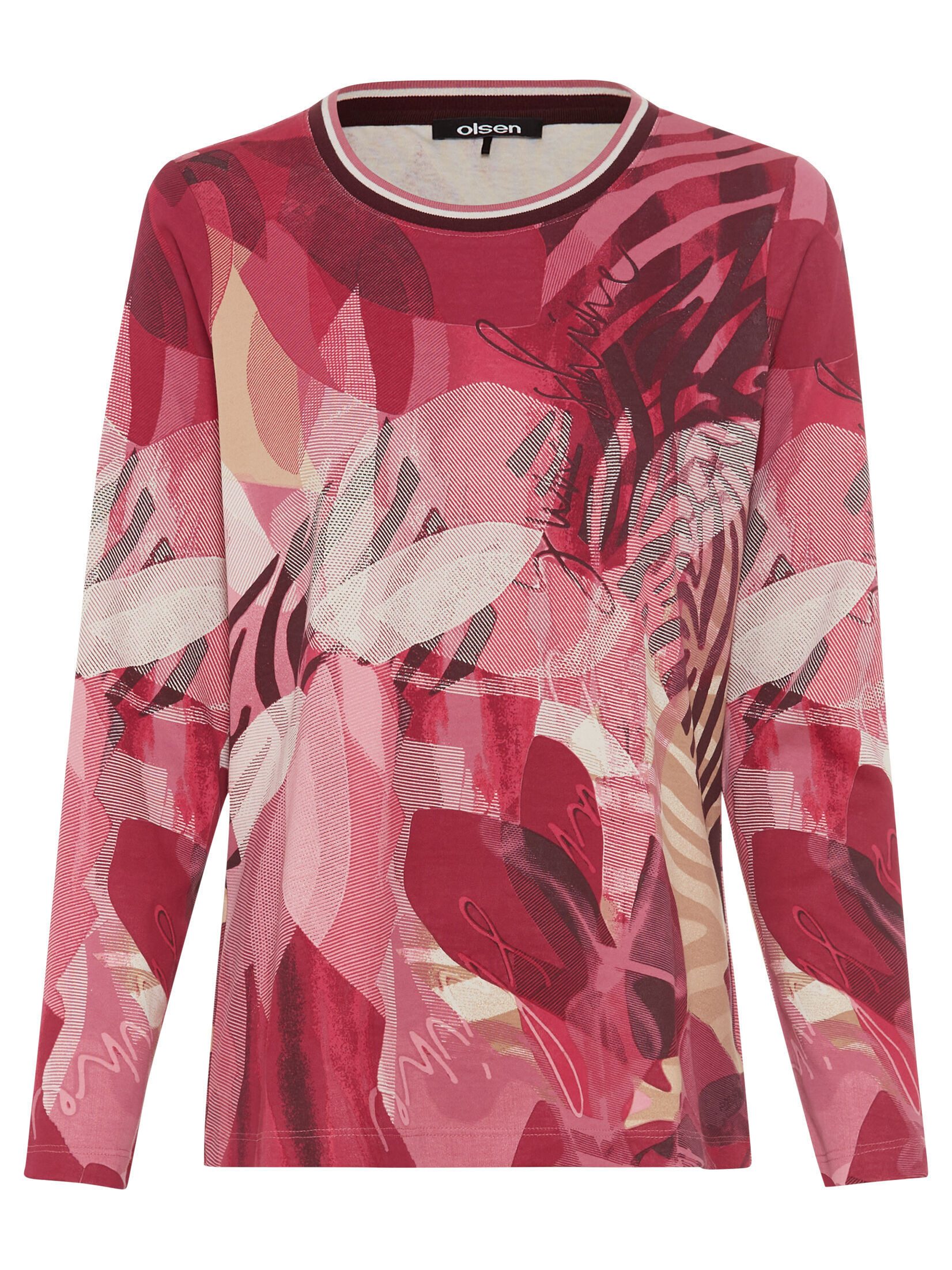 Olsen Langarmshirt (1-tlg) mit Rundhalsausschnitt günstig online kaufen