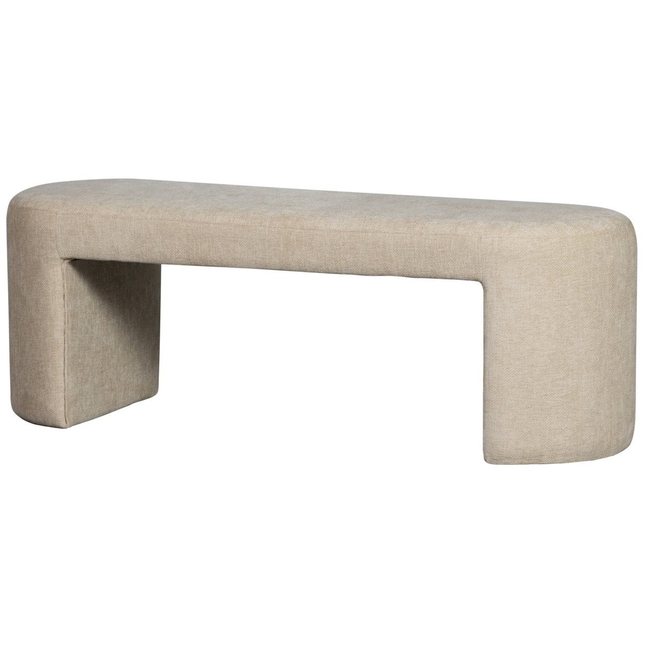 WOOOD Sitzbank Jacob aus Chenille-Stoff, Natur