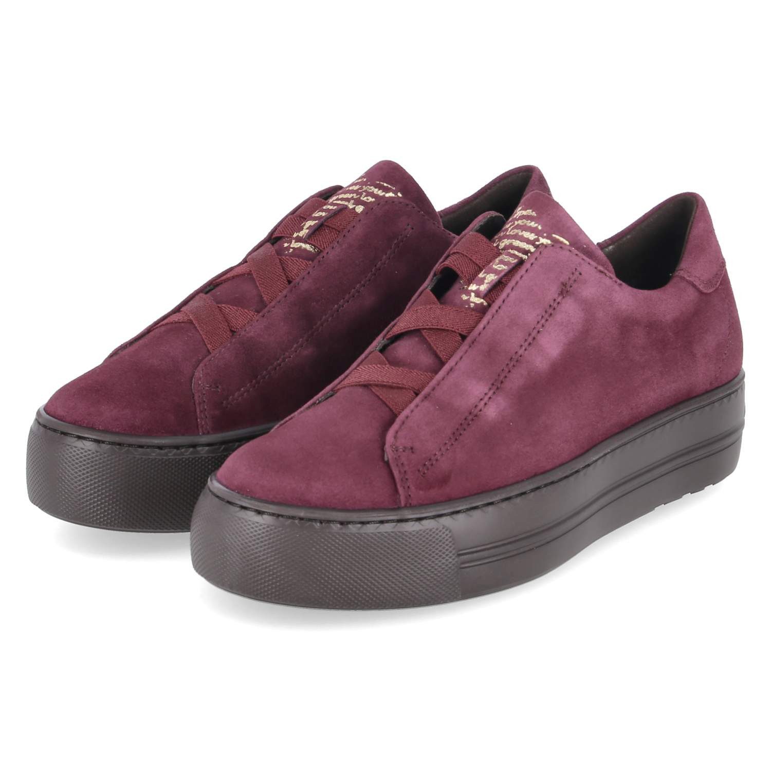 Paul Green 5529-060 Damen Rauleder red Schnürschuh