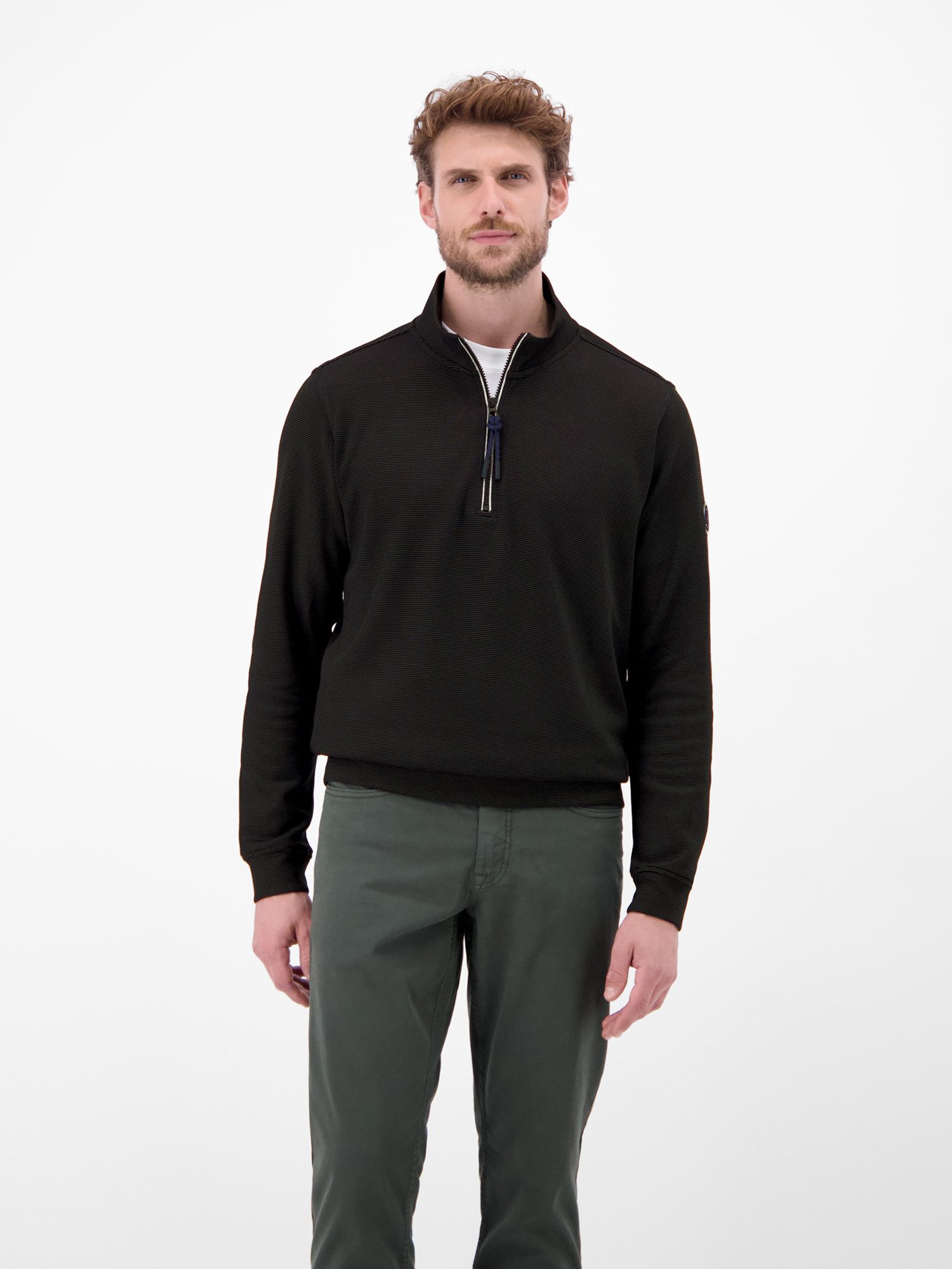 LERROS Sweatshirt Unifarbener Sweattroyer für Herren