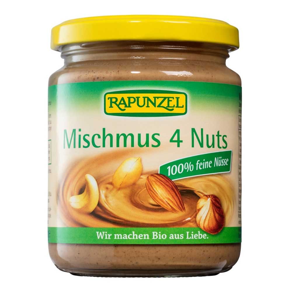 Rapunzel Nussaufstrich Mischmus 4 Nuts 250g