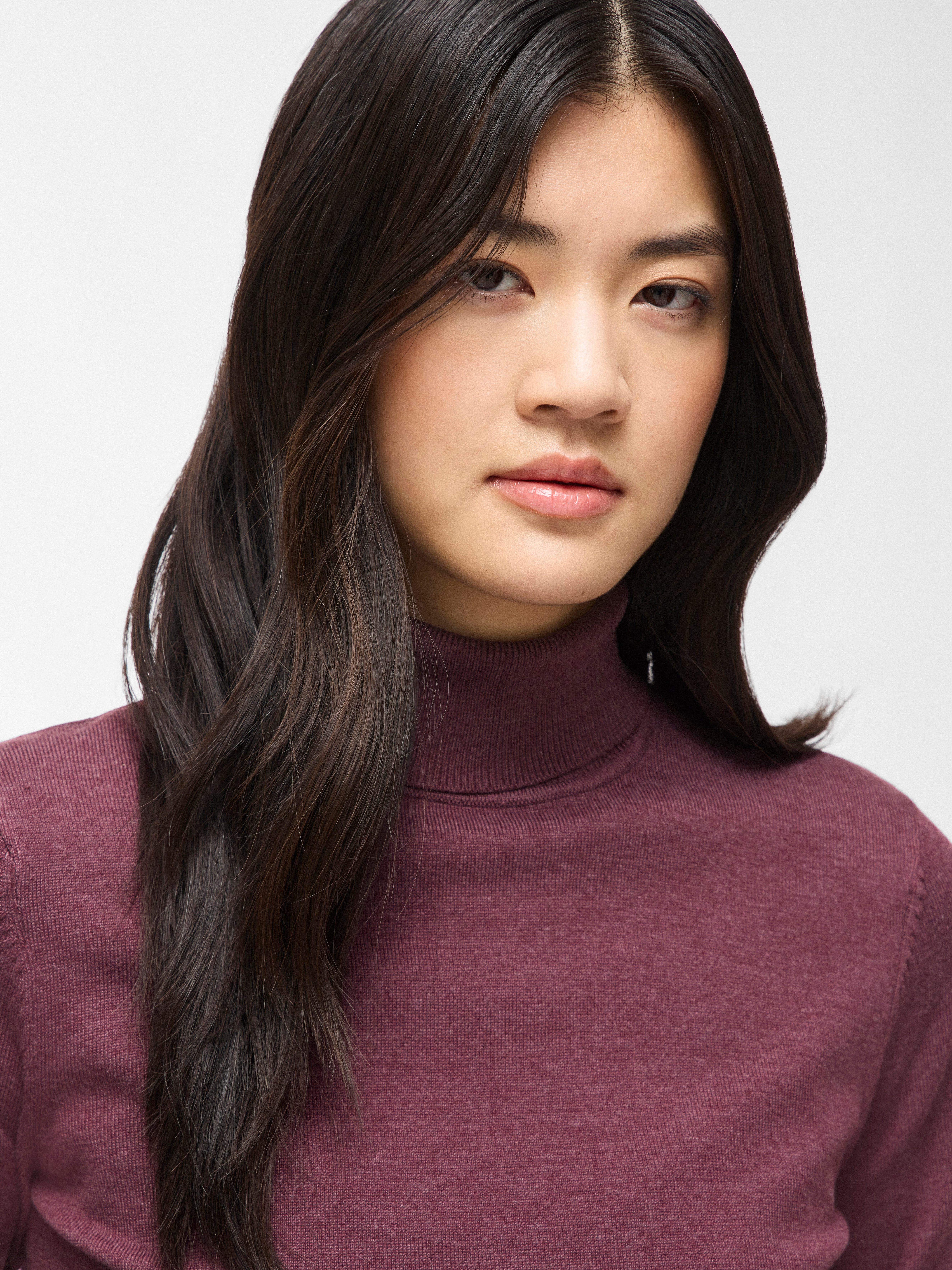Vila Rollkragenpullover VIMALU ROLLNECK L/S KNIT TOP NOOS Materialmix