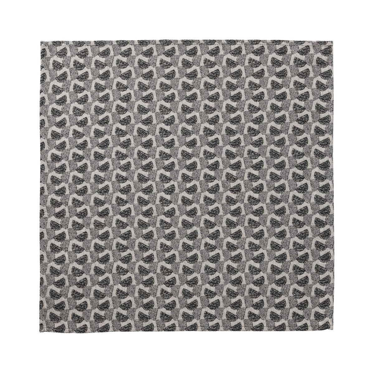 Le Jacquard Francais Stoffserviette Servietten (4x Set) Empreintes Pois Charbon 50x50 cm, (4 St)