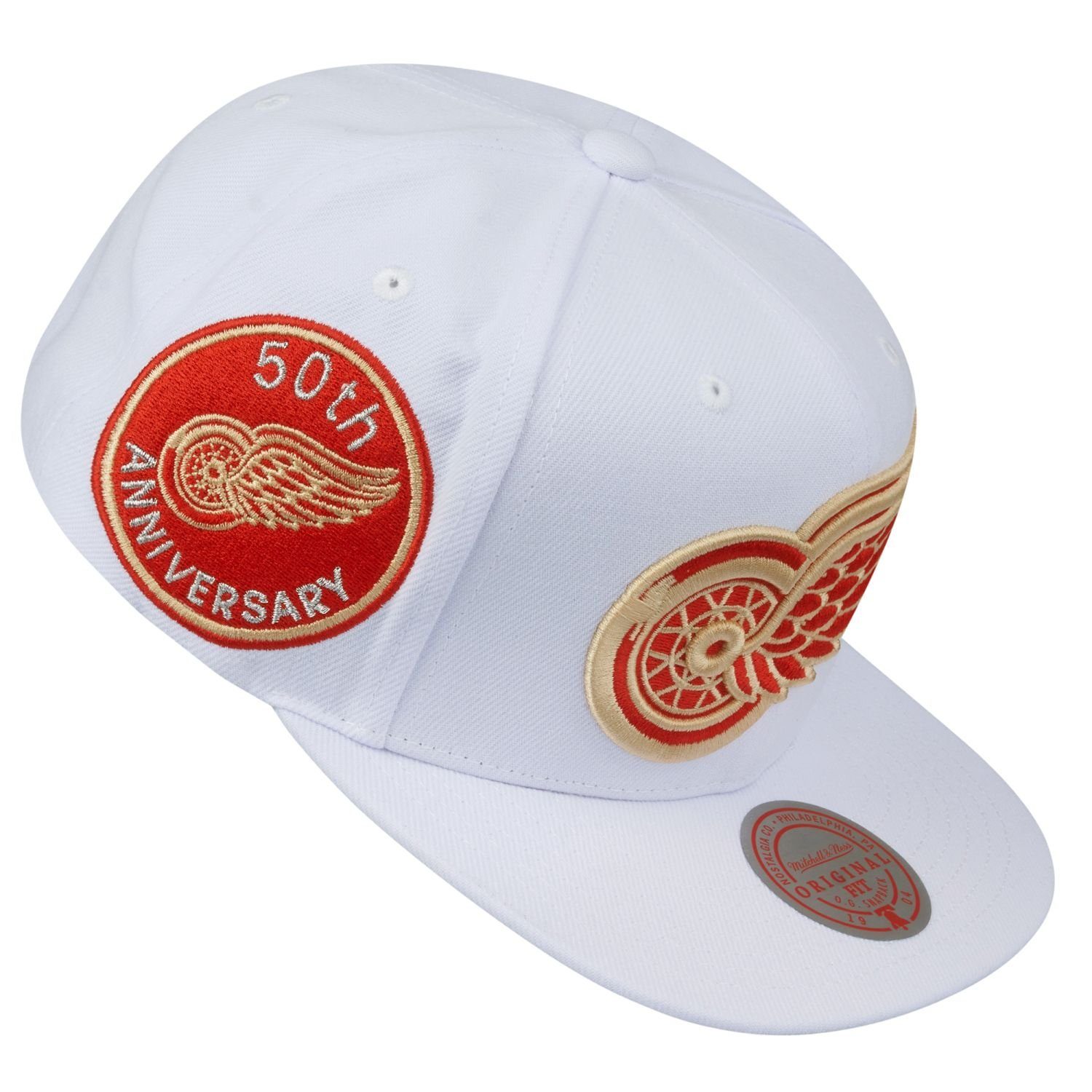Mitchell & Ness Red Wings WHITE Detroit Snapback Cap