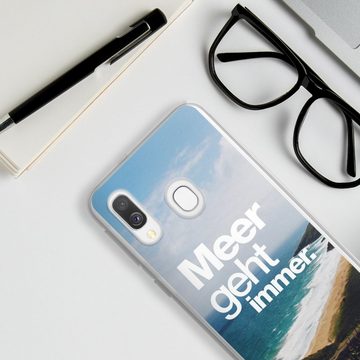 DeinDesign Handyhülle Meer Urlaub Sommer Meer geht immer, Samsung Galaxy A40 Silikon Hülle Bumper Case Handy Schutzhülle