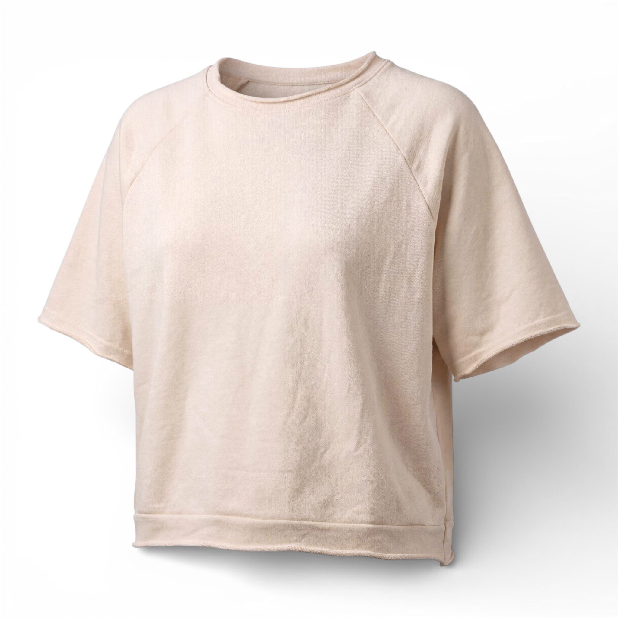 OriginalYou T-Shirt Damen Strand Sweatshirt Baumwoll Shirt Raglan Kurzarm Strand Sweater aus 100% Baumwolle, One Size 36-40 (oversize/klassisch)