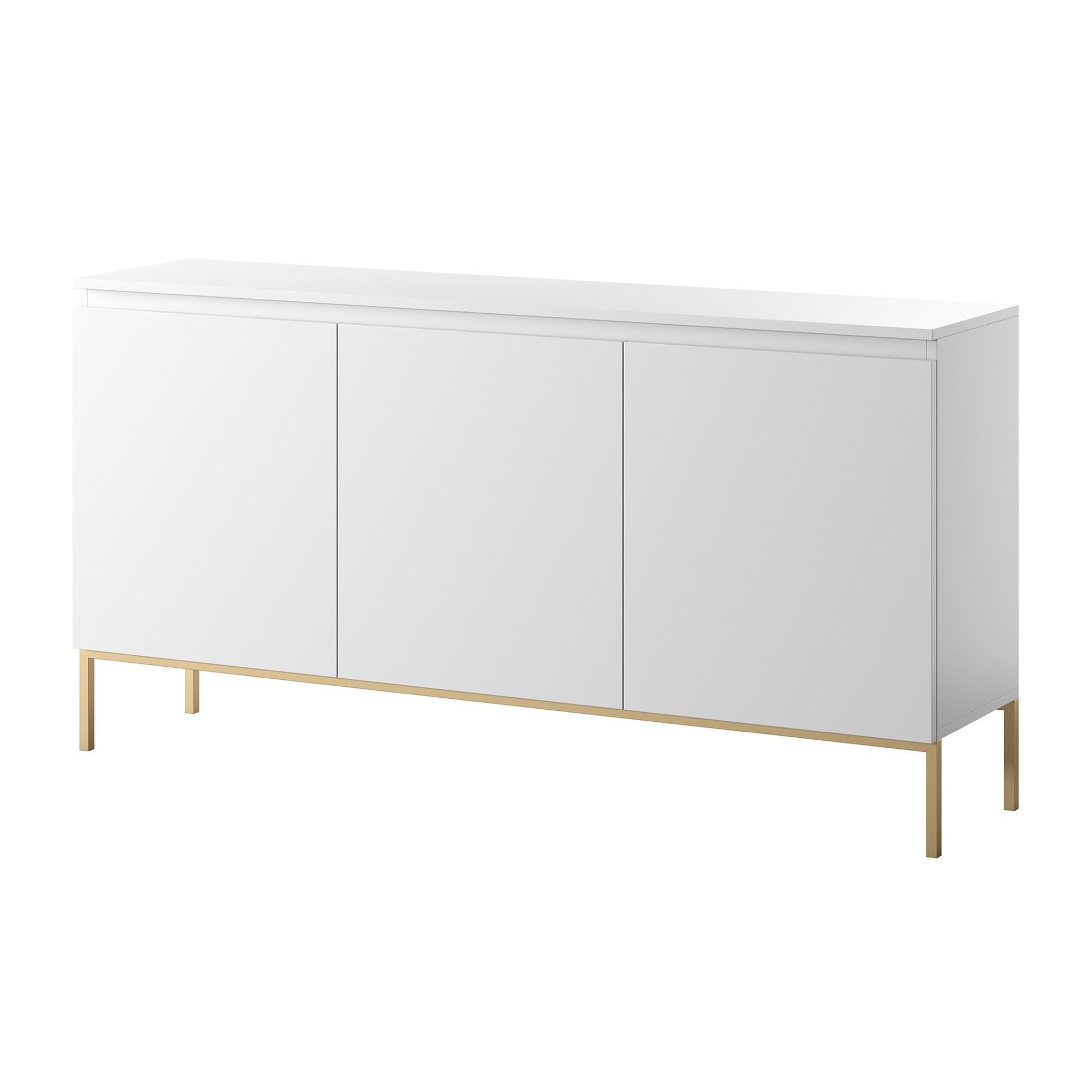 Selsey Sideboard BEMMI, 3-türig mit 6 Fächern, goldenem Metallgestell, grif günstig online kaufen