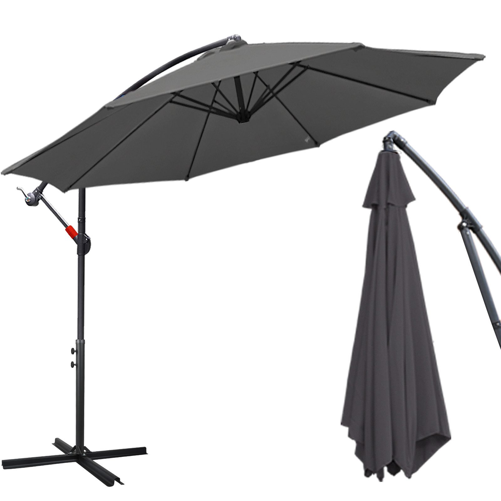 Clanmacy Sonnenschirm Sonnenschirm 300/350cm UV40+ UV-Schutz günstig online kaufen