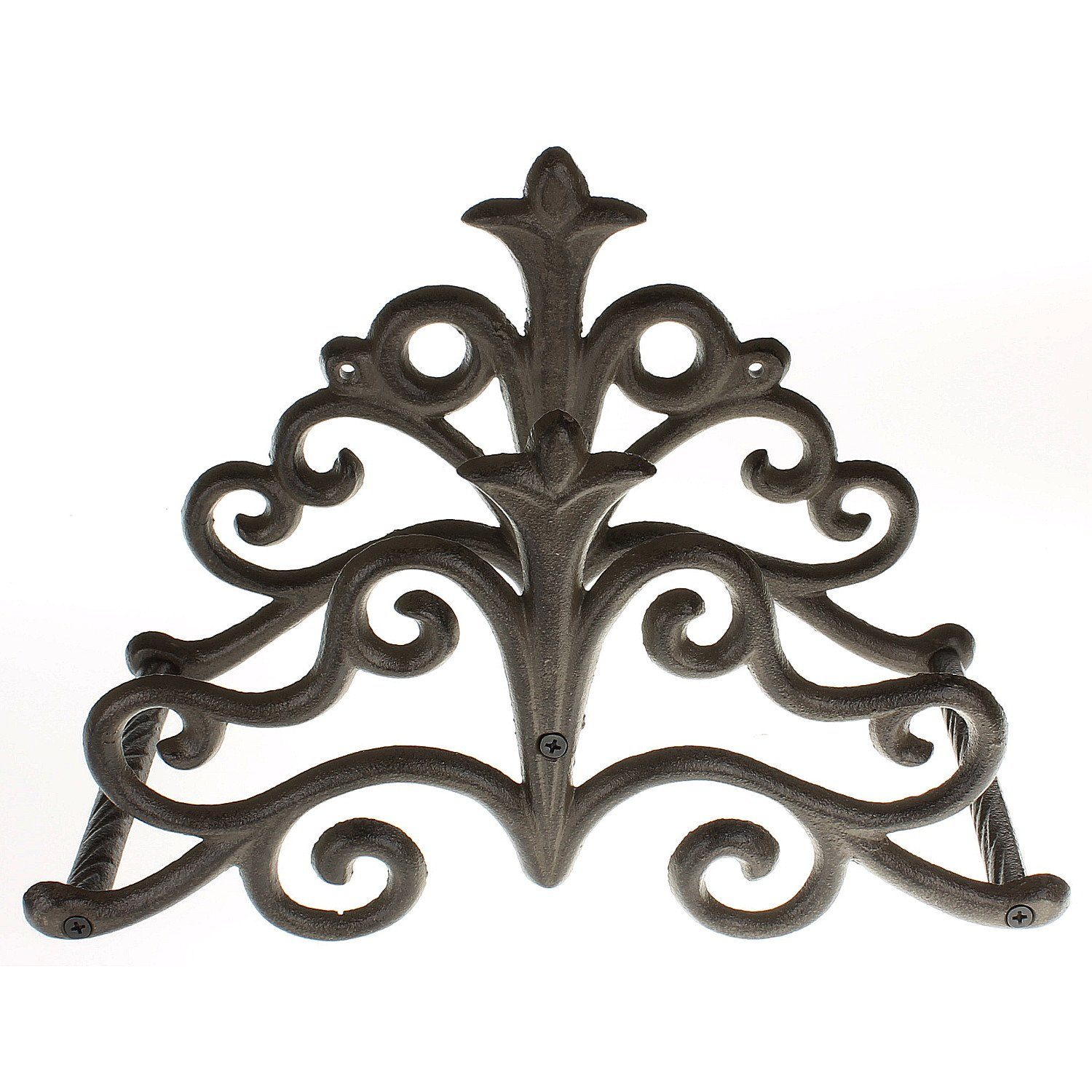 Macosa Home Schlauchhalterung Gartenschlauch-Halter Gusseisen Dunkelrost Schlauchhalter Wandhalter, (Gusseisen rost Schlauchhalter Wandhalter)