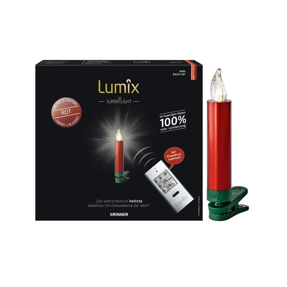 LED-Kerze Lumix SuperLight Metallic 12er