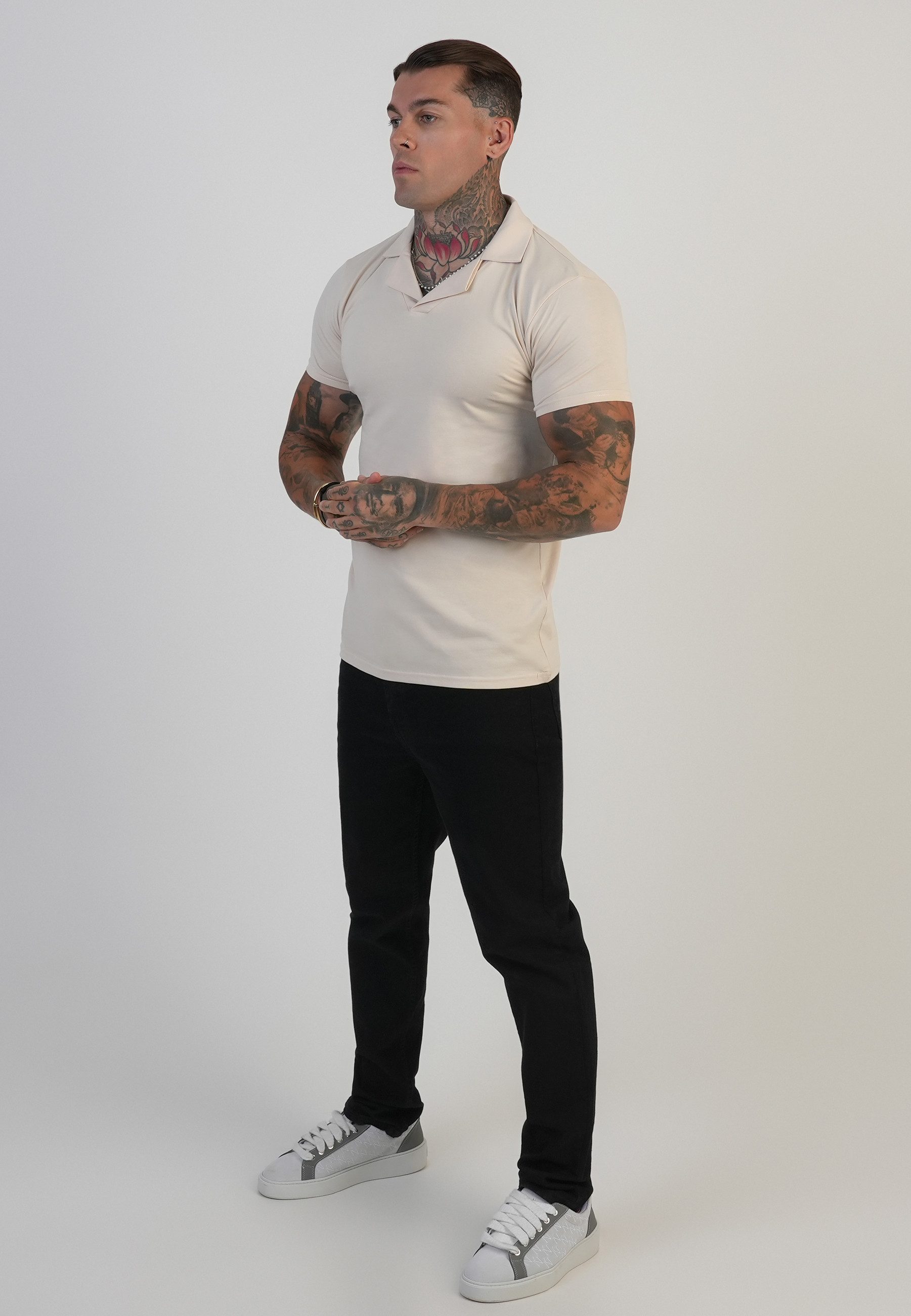 Siksilk T-Shirt SikSilk Herren Revere Polo T-Shirt