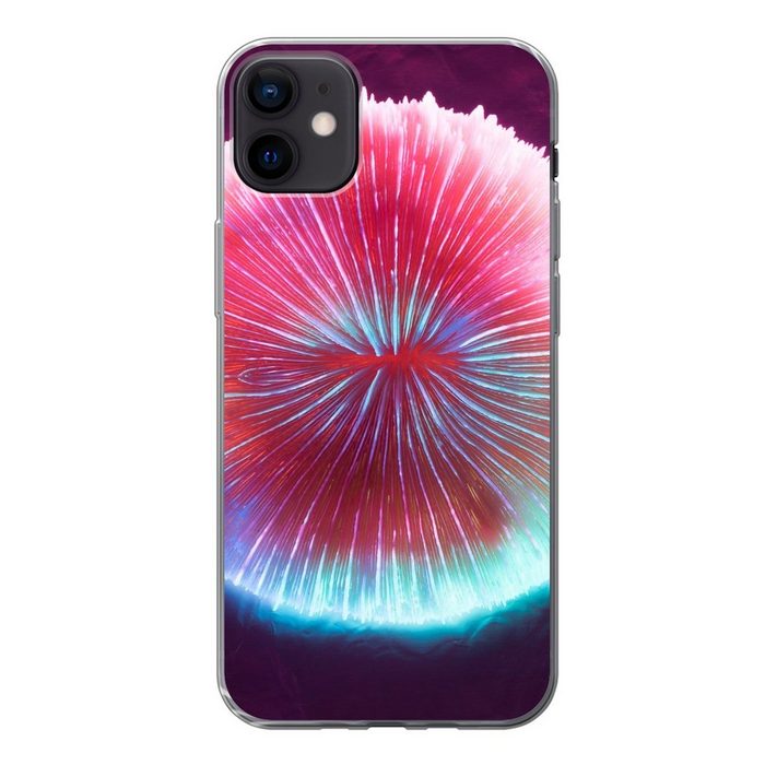 MuchoWow Handyhülle Neonfarbener Kreis Koralle Handyhülle Apple iPhone 12 Mini Smartphone-Bumper Print Handy