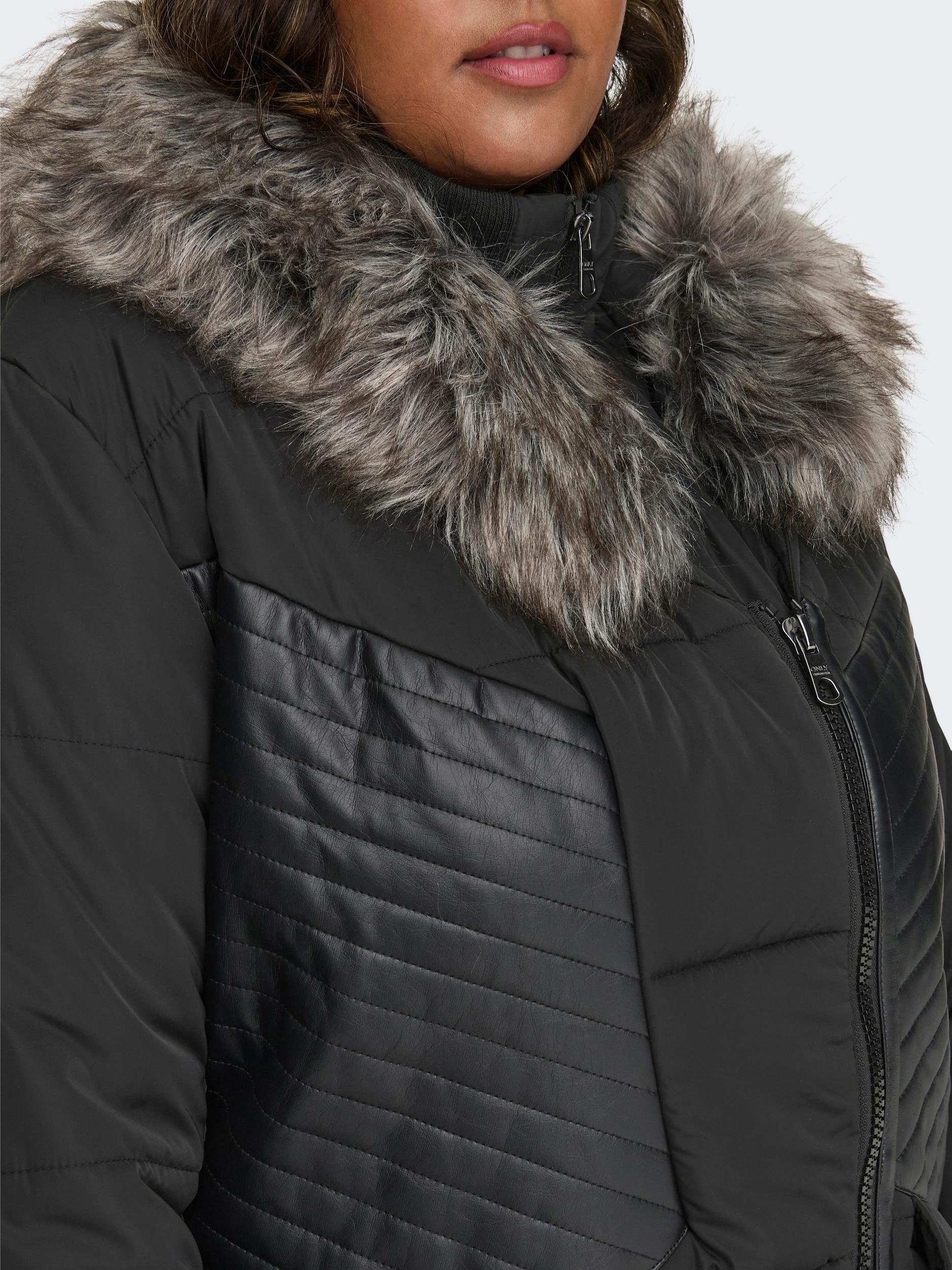 ONLY CARMAKOMA Steppjacke CARLITTA FUR HOOD günstig online kaufen