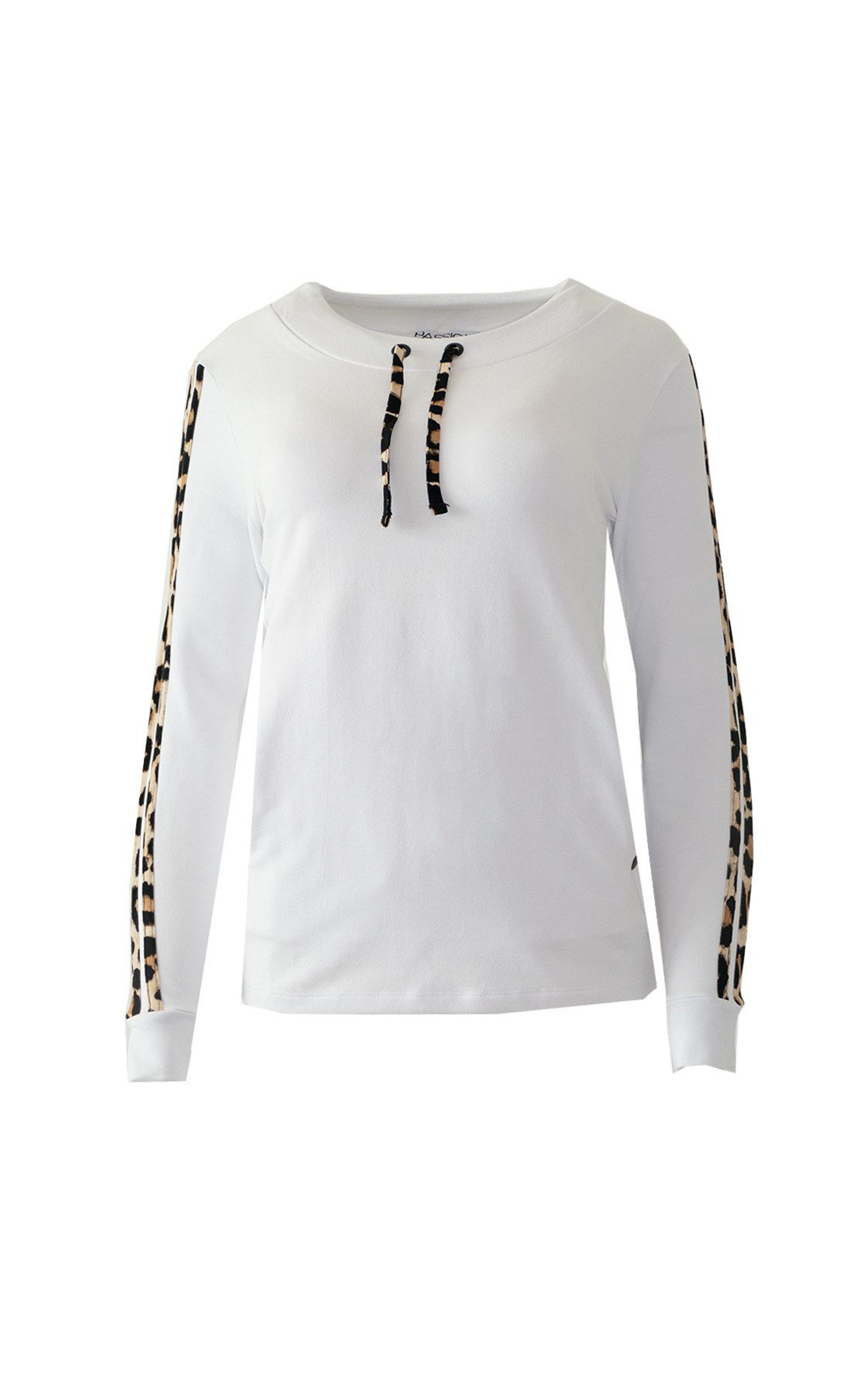 Passioni Freizeitanzug in weiß mit Leopardendetails, günstig online kaufen