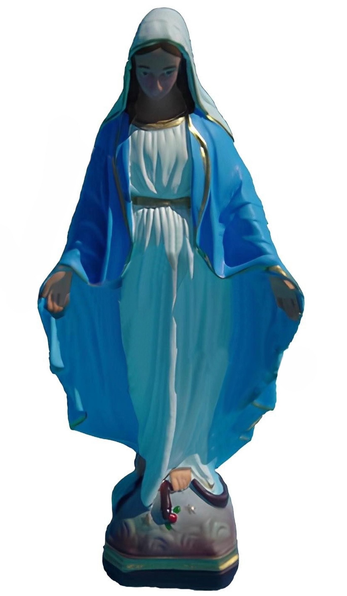 Xlmoebel Skulptur Gartenfigur Heilige Maria aus hochwertigem Material in edlen Farben (Heiligenfiguren Material: Kunststoff 30 cm Höhe), Hergestellt in Europa