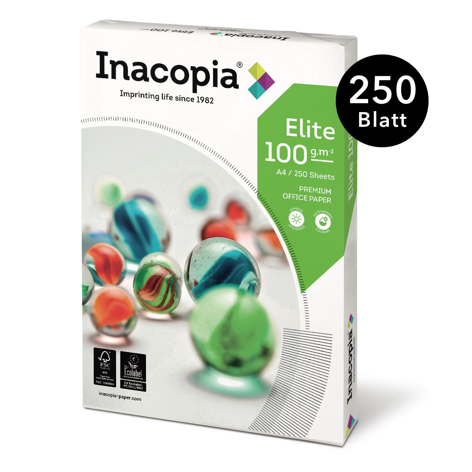 STRATAG Druckerpapier Premium Bewerbungspapier A4, 100 g/m², 250 Blatt // in 1A-Qualität, mit hoher Opazität, Farbkontrast und Bildschärfe