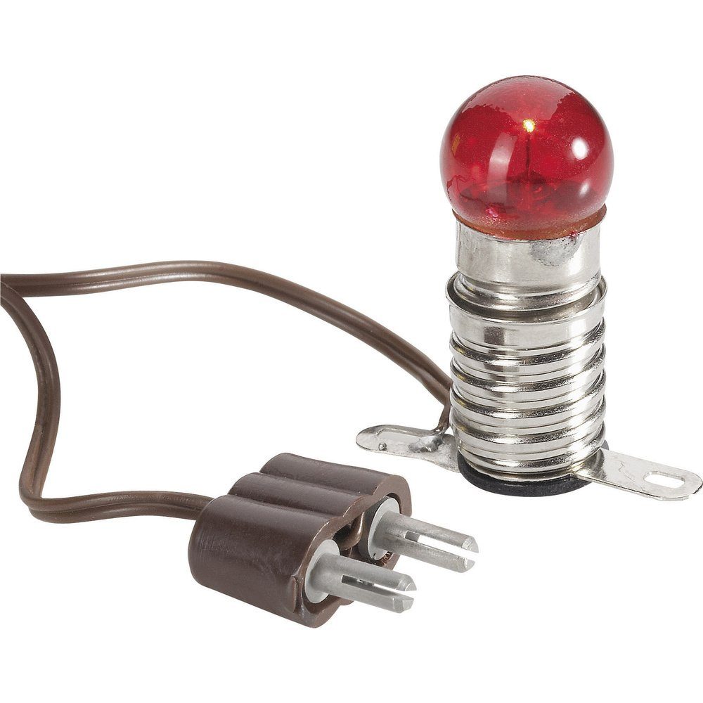 Kahlert Licht Krippen-Zubehör Kahlert Licht 60601 Beleuchtung Glühlampe mit Metallsteg Rot E10 3.5