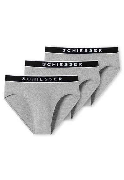 Schiesser Slip 3er Pack 95/5 Organic Cotton (Spar-Set, 3-St) Rio Slip / Unterhose - Baumwolle - Ohne Eingriff -