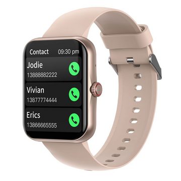 REDOM Damen Herren Fitness Uhr Uhren Tracker Smart Watch Sportuhr Armbanduhr Smartwatch (1,83 Zoll) Fitnessuhr mit Telefonfunktion, Touchscreen, für iOS/Android, WhatsApp, CO-FIT cm/1.83 Zoll, mit Anrufe Pulsmesser Schrittzähler Schlafmonitor Aktivitätstracker