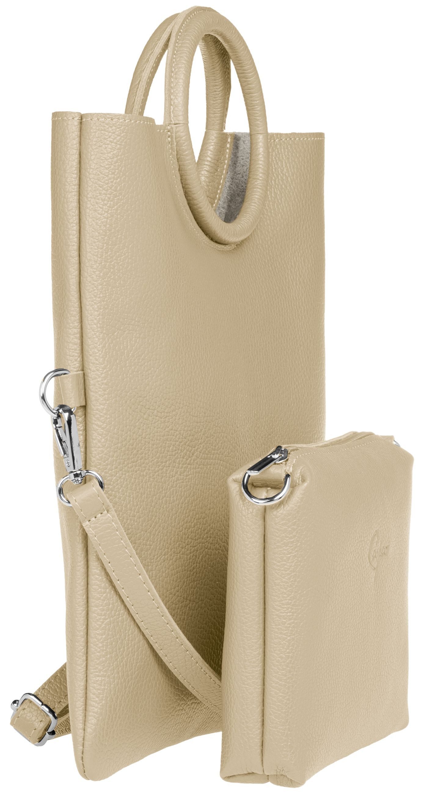 Caspar Umhängetasche 2in1 leder Set Handtasche günstig online kaufen