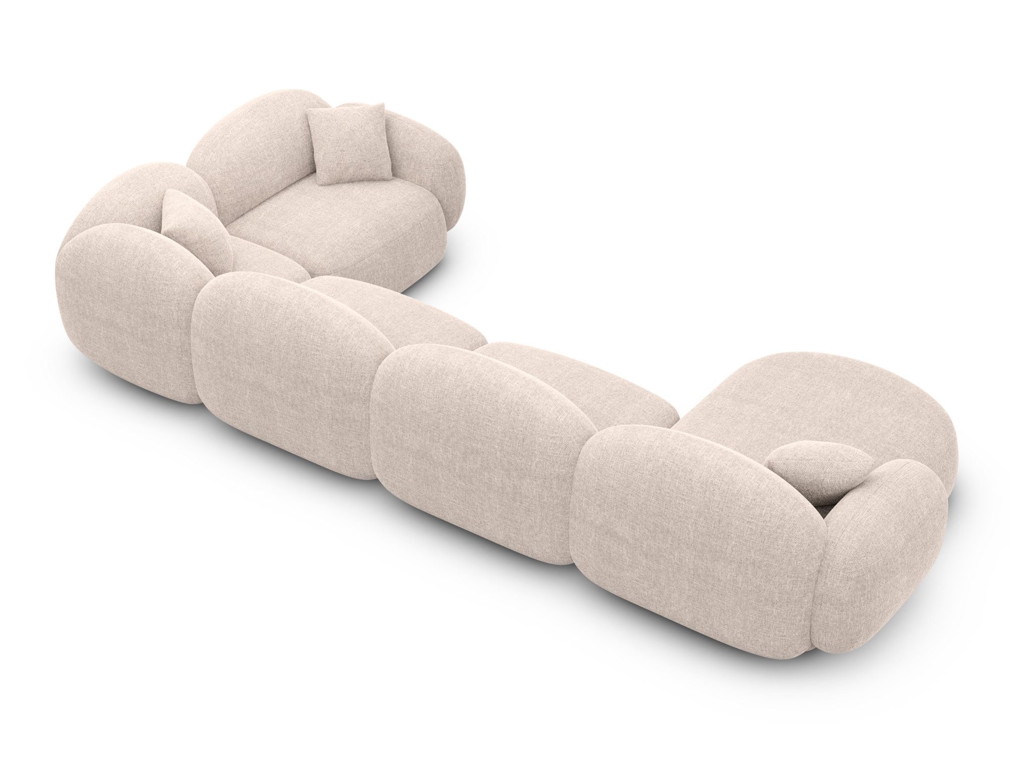 Sofa Dreams Wohnlandschaft XL Wohnlandschaft Mirello U-Form aus Stoff, Wohnlandschaft, U-Form, Moderne Wohnlandschaft in U-Form, 2 Zierkissen inklusive – Bild 4 von 5