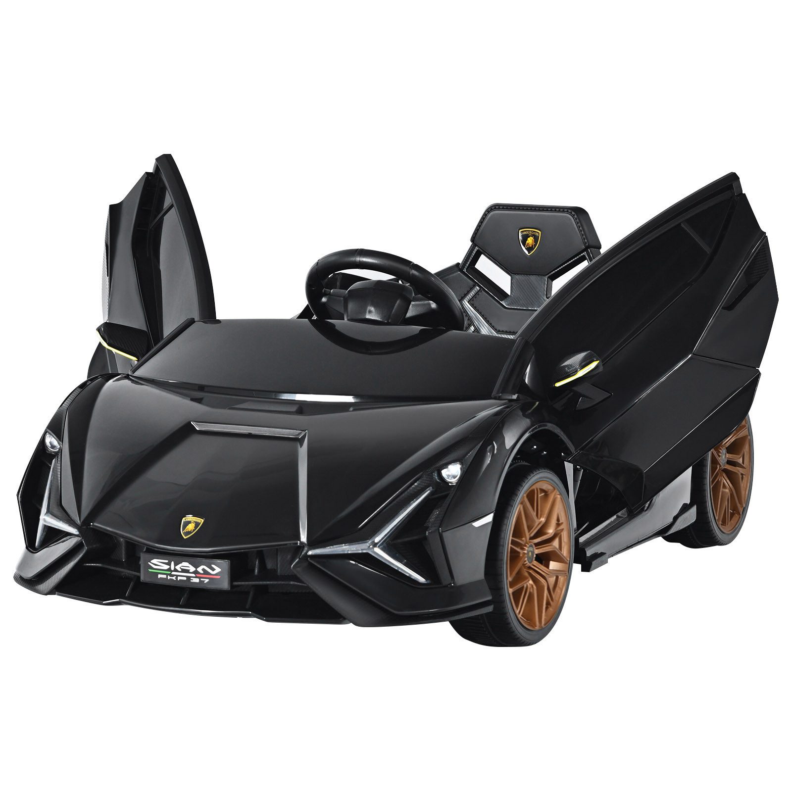 COSTWAY Elektro-Kinderauto 12V Lamborghini, 3-5km/h