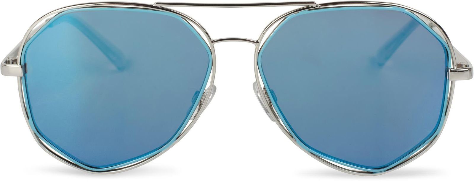 Glas Silber Gestell Verspiegelt styleBREAKER Blau Sonnenbrille (1-St) verspiegelt /