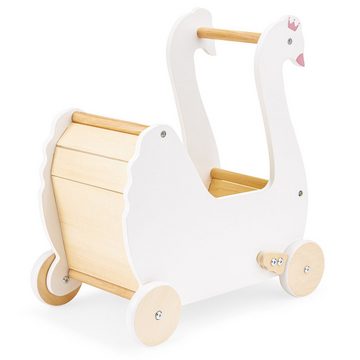 Mamabrum Lauflernhilfe Holzkinderwagen für Puppen - Schwan