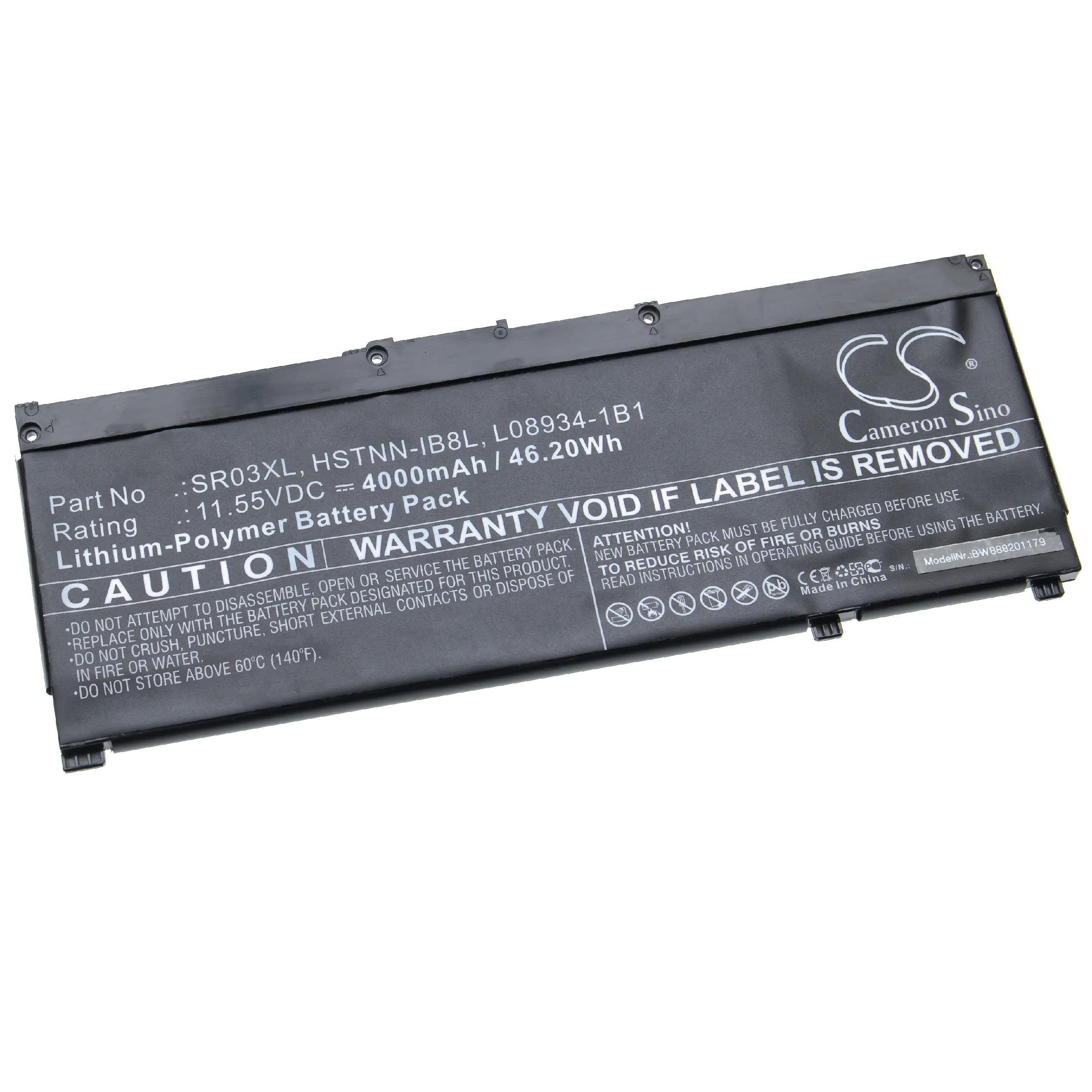 vhbw Ersatz für HP L08855-855, HSTNN-IB8L, SR03XL, L08934-1B1 für Laptop-Akku Li-Polymer 4000 mAh (11,55 V)