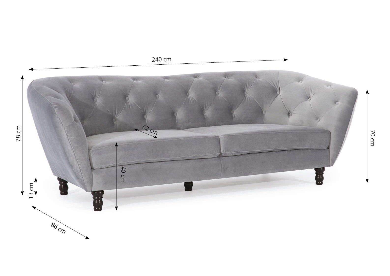 Fun Möbel Sofa Sofa Designer-Sofa Charlotte günstig online kaufen