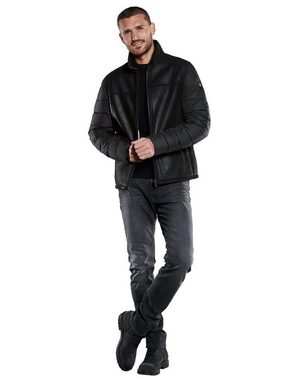 emilio adani Lederjacke Lederjacke aus Materialmix