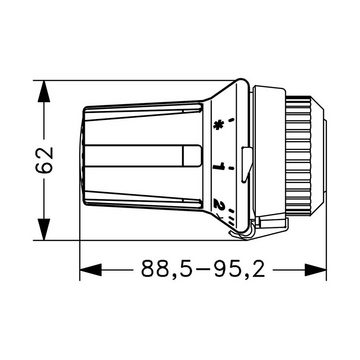 Danfoss Hammer Danfoss Thermostatkopf RAW 013G5010 mit Klickbefestigung