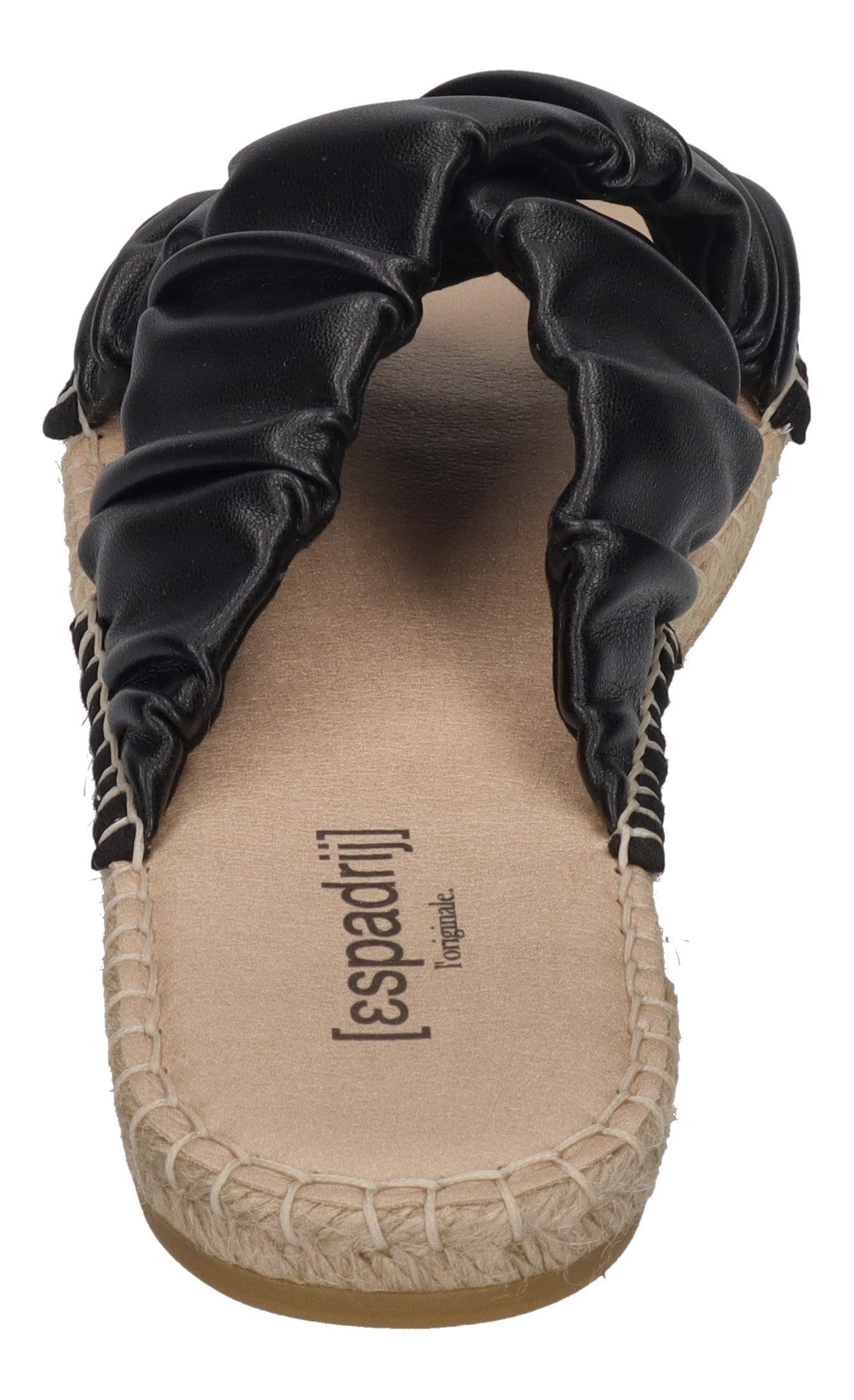 espadrij l´originale CROISETTE RUFFLE Pantolette Noir