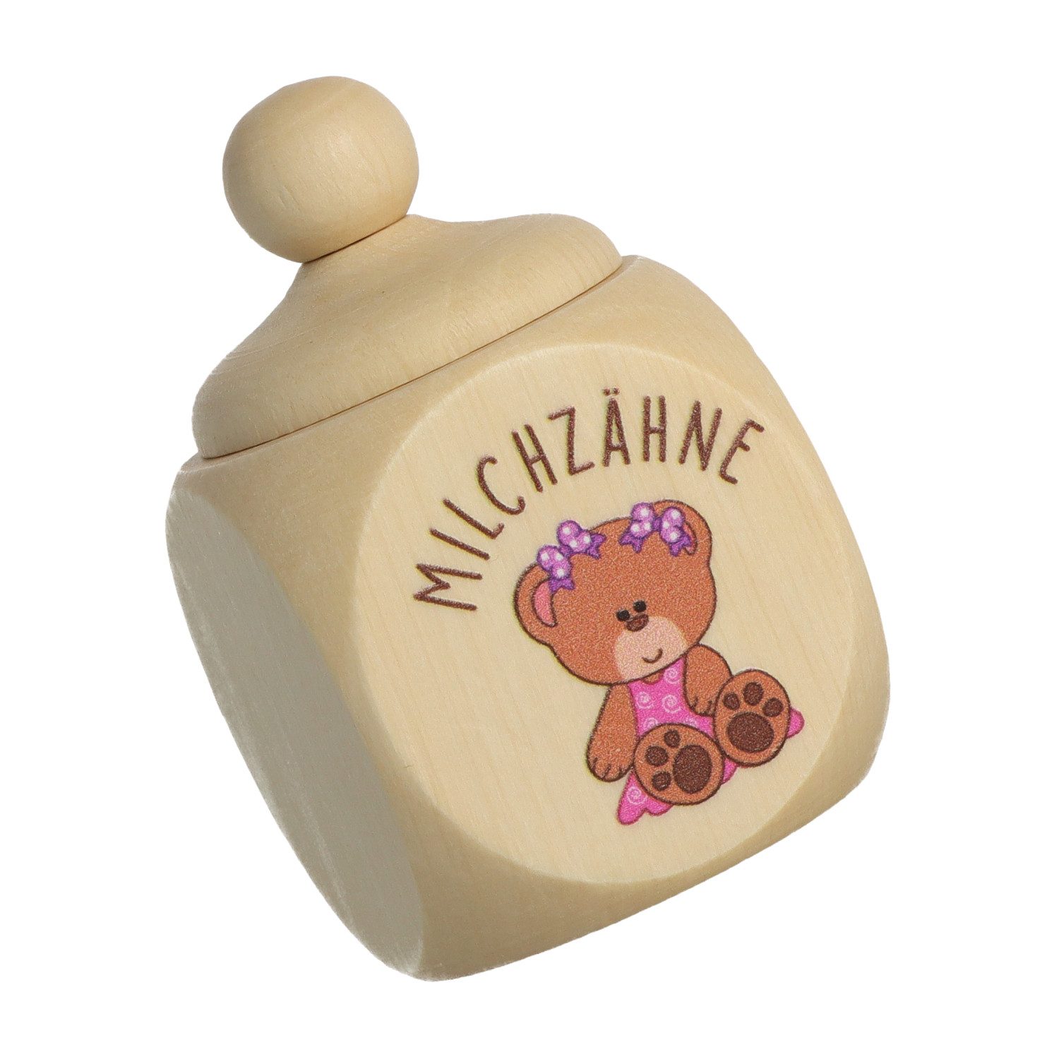 Spruchreif® Zahndose Milchzahndose aus Holz mit Schraubdeckel · Zahndose zur Aufbewahrung (1 St)