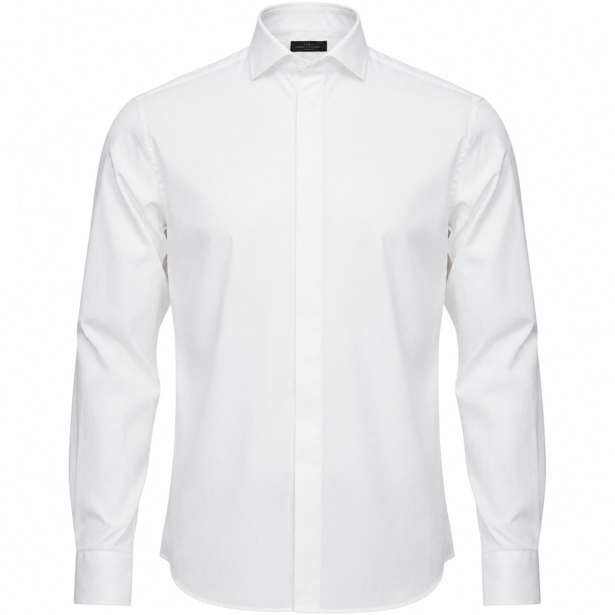 RAMSEY Hemdbluse Weiße Tuxedo Hemden mit Doppelmanschette