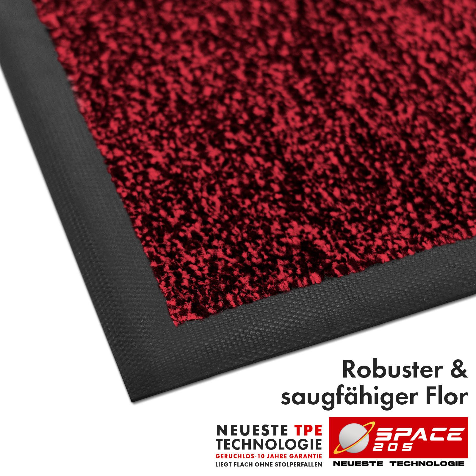 Floordirekt Fußmatte Space 205, Schmutzfangmatte hochabsorbierend - Matte Eingangsbereich, langlebig & rutschfest - Fußmatte innen/Schmutzfangmatte außen – Bild 3 von 5