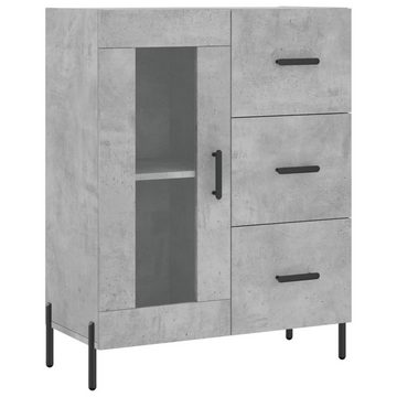 furnicato Sideboard Highboard Betongrau 69,5x34x180 cm Holzwerkstoff