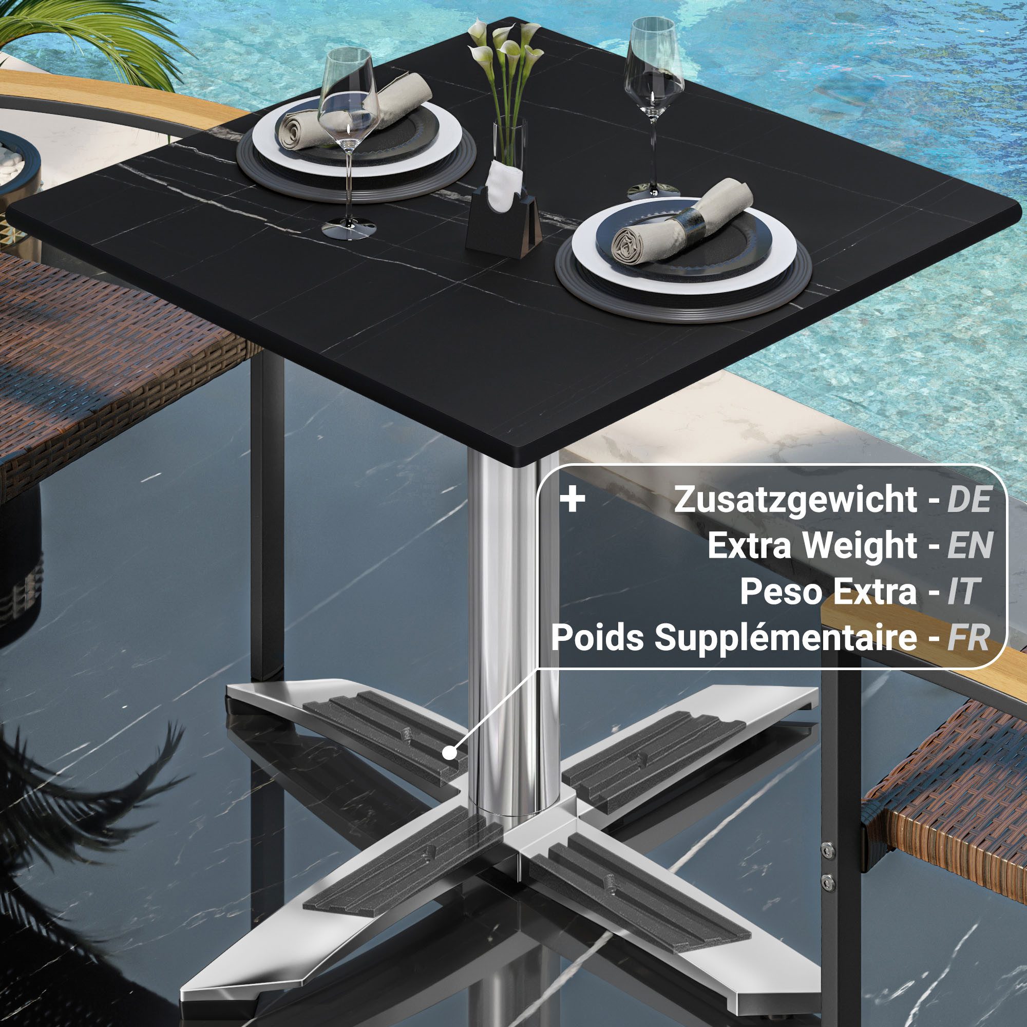 GGMMÖBEL Gartentisch CPTG