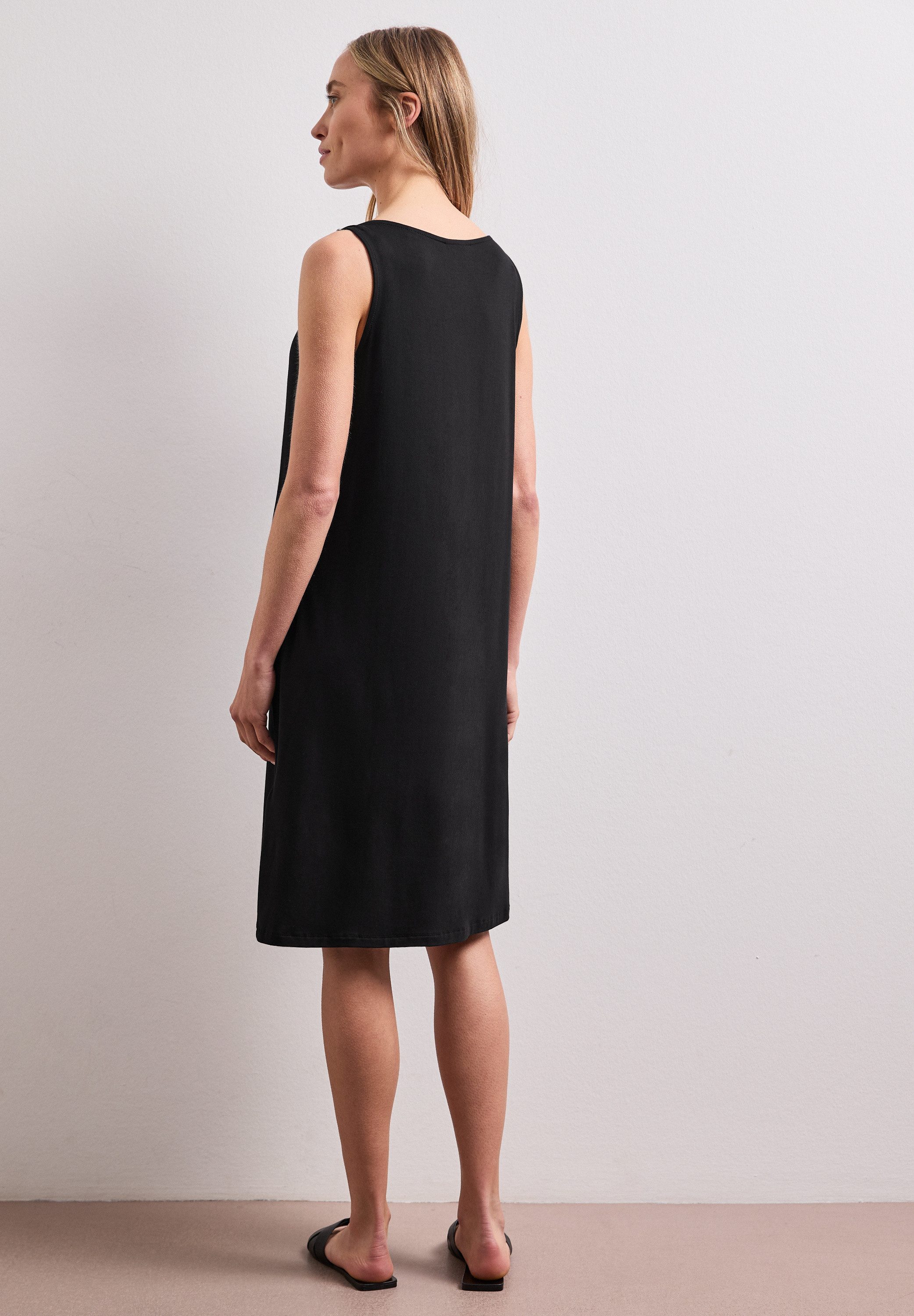 STREET ONE Shirtkleid Sommerkleid mit Schnallendetail/Viskose-Stretch