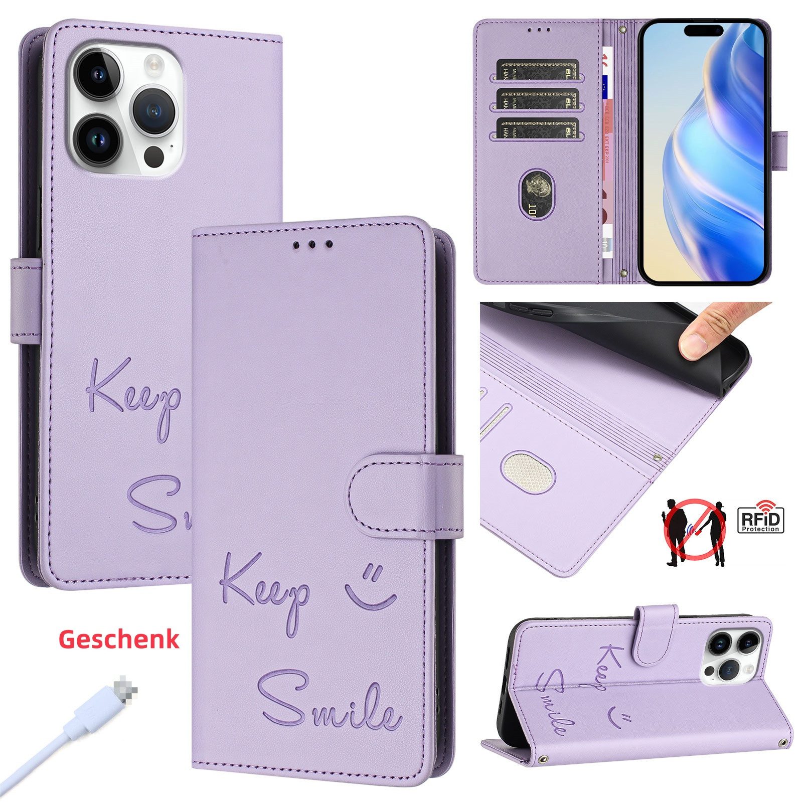 trends for living Handyhülle Leder Hülle Tasche Cover für iPhone X XS 12 13 14 15 16 Pro Max Plus