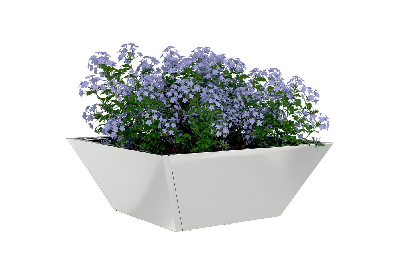 Thumbnail - vidaXL Blumentopf Stahlblumentopf Verzinkter Stahl 40 x 40 x 15 cm Dekorative Details (1 St)