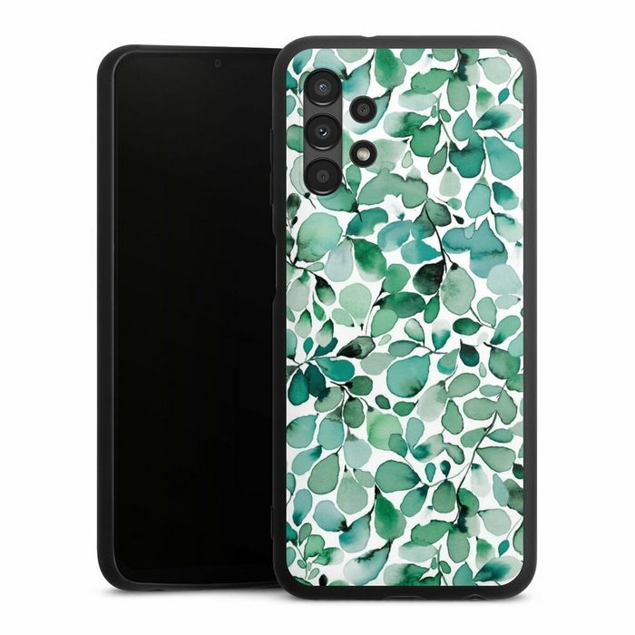DeinDesign Handyhülle Pastell Wasserfarbe Blätter Watercolor Pattern Leaffy Leaves Samsung Galaxy A13 4G Silikon Hülle Premium Case Handy Schutzhülle