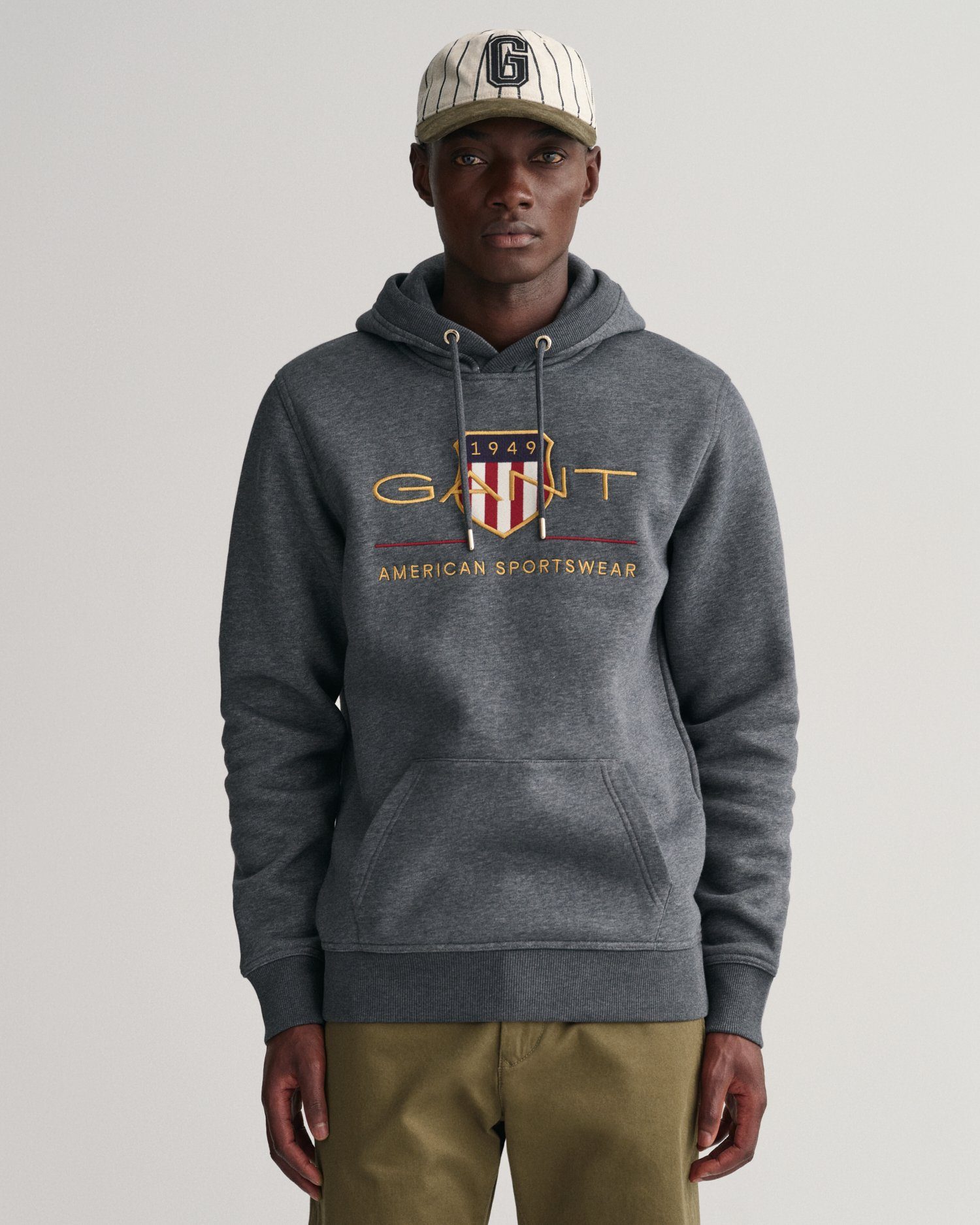 GANT Herren Hoodie - Kapuzenpullover Mit Logo Design